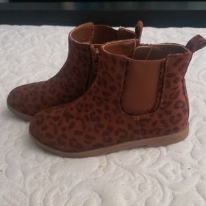 Cheetah ankle boots size little girl 11